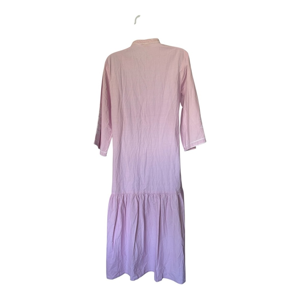 Julia Amory Palm Beach Gin Dress Belted Cotton Pink Lavender Embroidered Size M - Picture 4 of 11